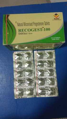 Natural Progesterone (Micronized) 100 Mg & 200 Mg Tablets Recommended For: Estrogen Hormone Defficiency