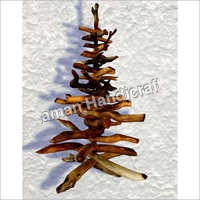 Christmas Tree Stand - Wooden, Fancy Rustic Design | Waxy Polish Finish, Compact & Lightweight For Table Or Bookshelf