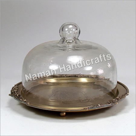 Glass Dome Platter By NAMAN HANDICRAFTS