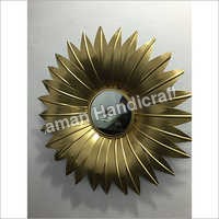 Sunflower Round Wall Mirror - Metal Frame, Decorative Piece For Elegant Interiors | Stylish Round Shape