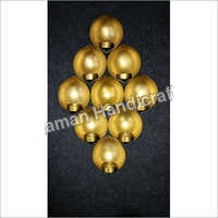 Wall Candle Holder - Metal, 12x12 Inches , Gold Finish With Elegant Polished Design For Tea Light Candles
