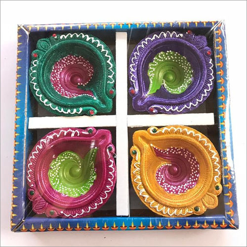 4 Diya Set