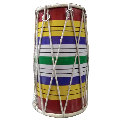 Wooden Multi Color Dholak No 10