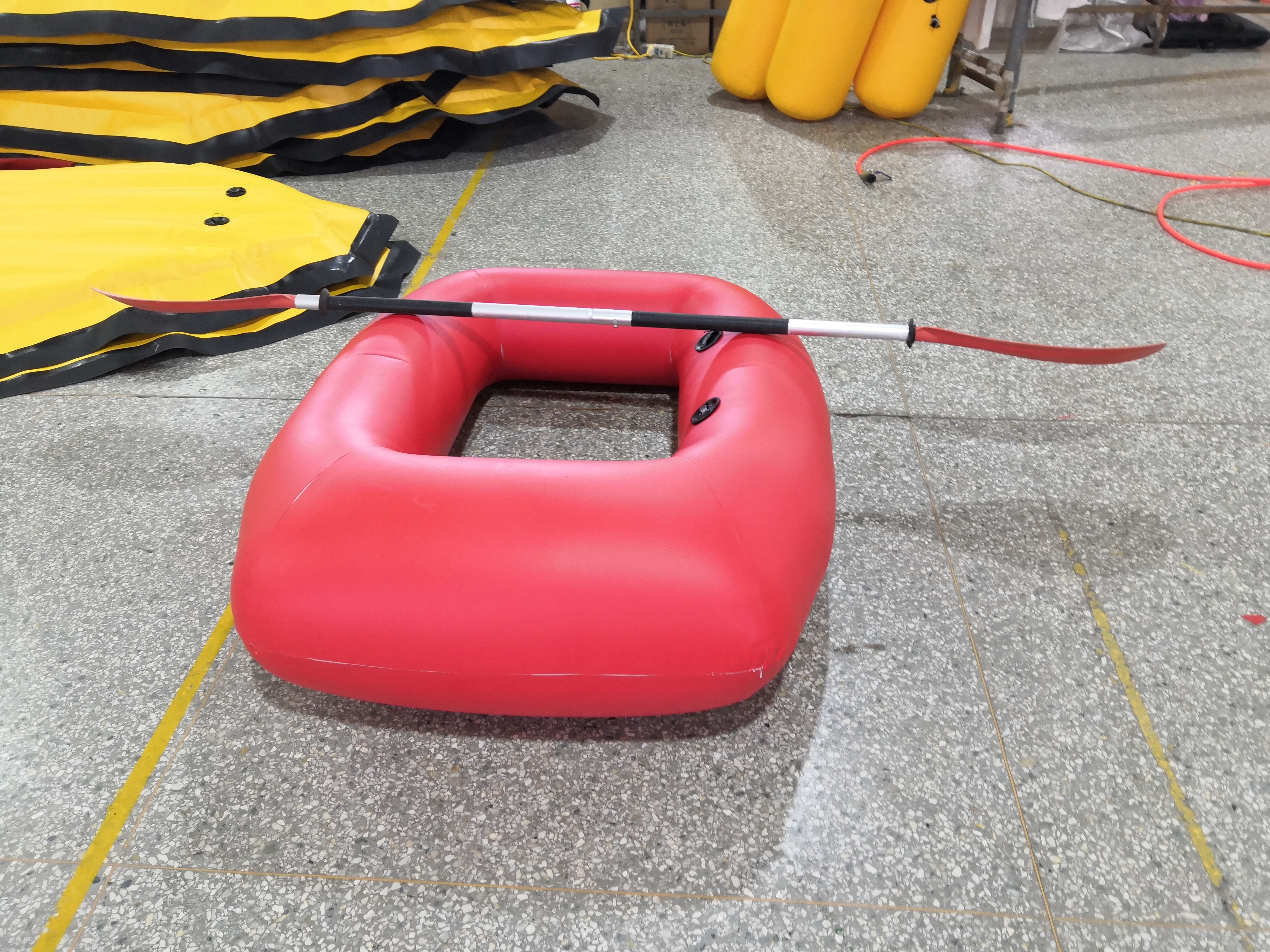 Inflatable row boat rowing canoe