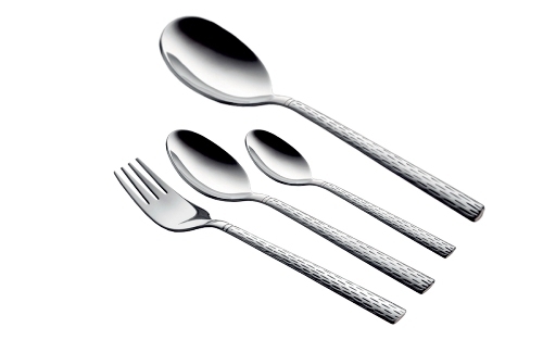Silver Shapes Feast Spoons And Fork With Serving Spoon 20 Pcs