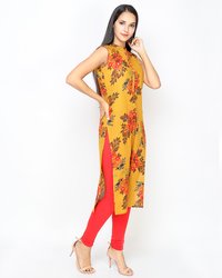 Floral Printed Cotton Kurti