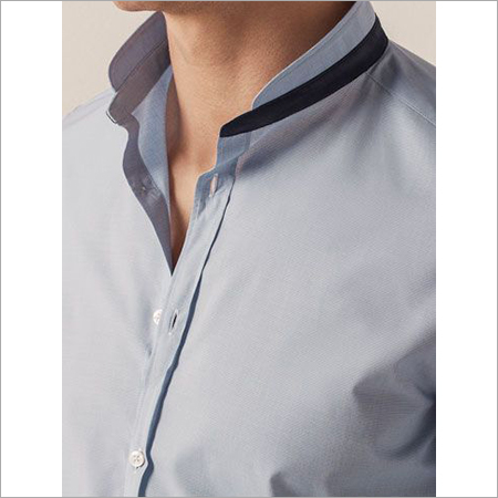 Mandarin Linen Shirt Collar