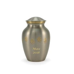 New Medium Pewter Paw Cremation Urn