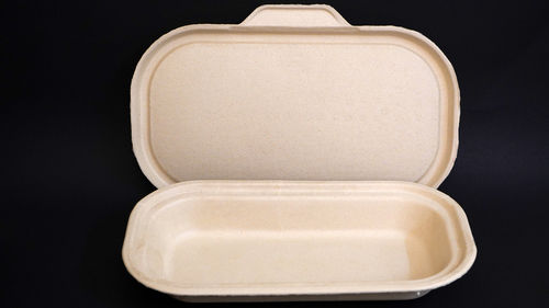 500Ml Bagasse Food Container With Lid Application: Commercial