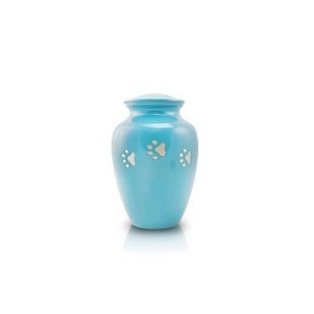 Paw Paths Cremation Urn Small Teal