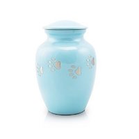 Paw Paths Cremation Urn Small Teal
