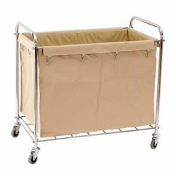 Laundry Trolley - Durable Plastic Frame, Spacious Design , Smooth-Gliding Wheels