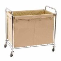 Laundry Trolley - Durable Plastic Frame, Spacious Design , Smooth-gliding Wheels