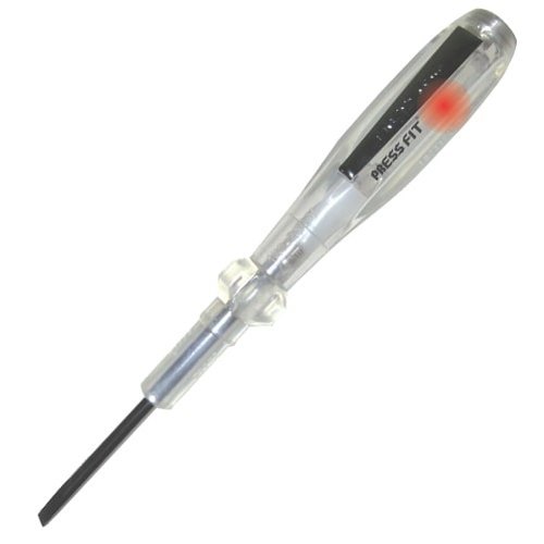 Pressfit Diya Line Tester - Plastic and Steel, White | Shock Resistant, Easy Grip, Pocket-Sized Design for Electricians and Electronics