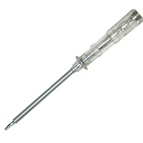 Pressfit One Industrial Line Tester - Plastic and Steel, White Color | Shock Resistant, Easy Grip Design, Pocket Friendly for Electricians