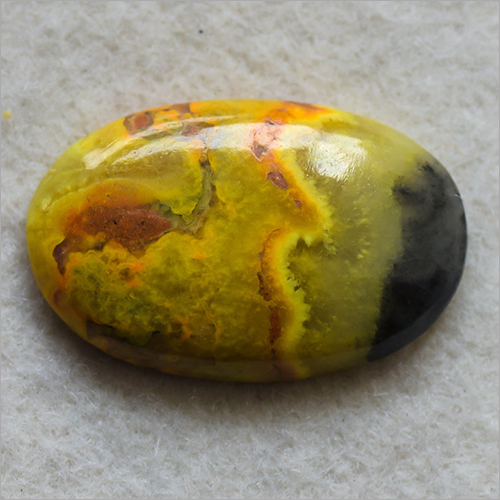 Bumble Bee Gemstone - 37.75 Carats, Oval Cut Yellow, Hand Made Design