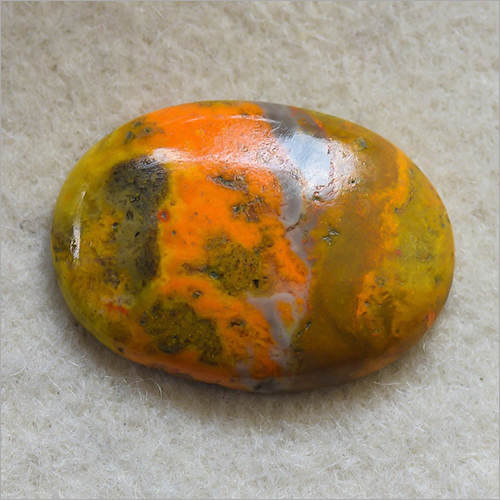 Yellow 25.1 Carats Natural Bumble Bee Oval Shape Cabochons Gemstone