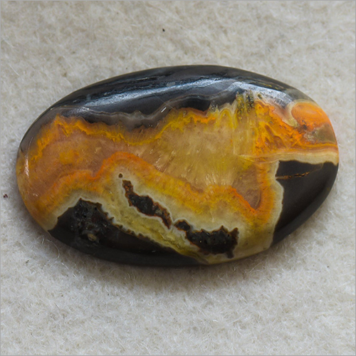 Bumble Bee Gemstone - 38.95 Carats, Oval Cut Yellow Hand Made Gemstone