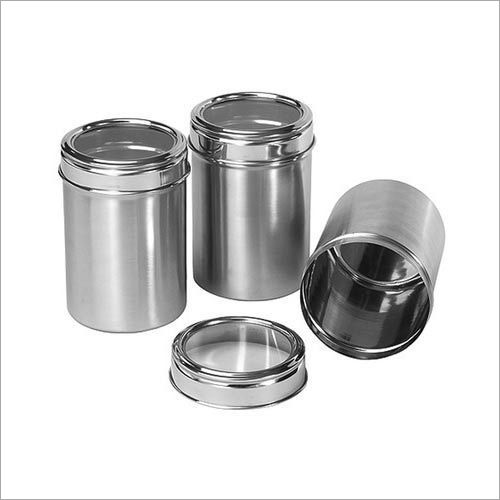 Silver Steel Storage Container