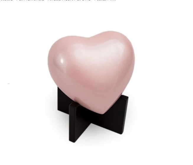 Arielle Heart Pet Urns Pastel Pink New