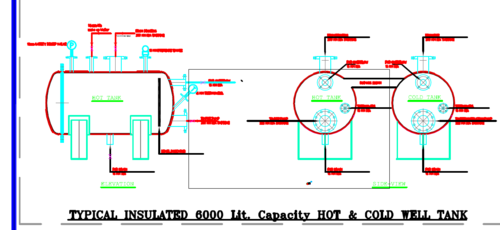 Hot and cold well tank