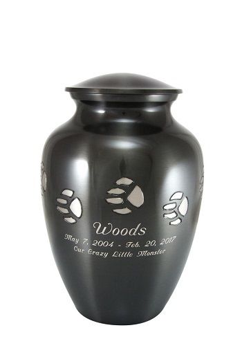 Medium Paw Print Pet Cremation Urn -Engravable