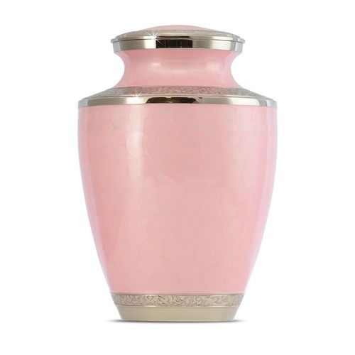 BEAUTIFUL PINK ADULT BRASS URN NEW