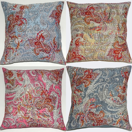 Multi Paisely Kantha Cushion Cover