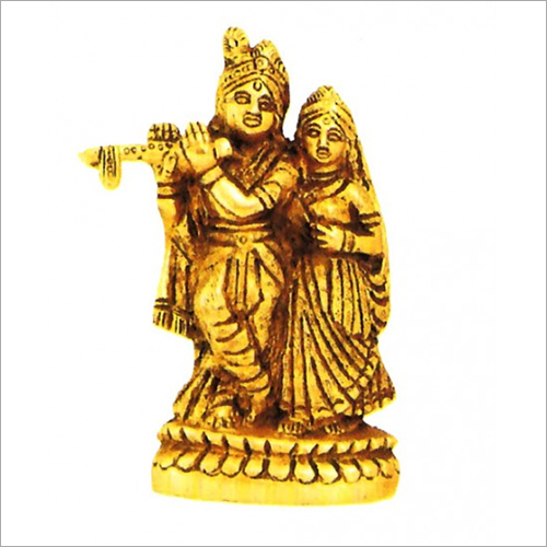 Brass Lord Krishna With Radha Statue
