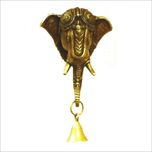Hanging Brass Elephant Head