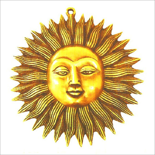 Golden Wall Hangings Brass Sun