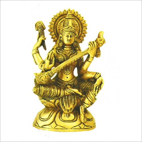 Brass Goddess Saraswati Statue