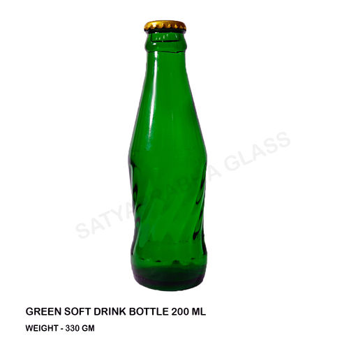 200 ml green soft drink bottle