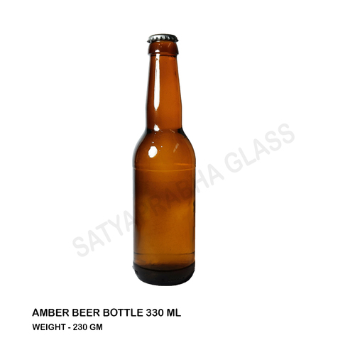 330 Ml Amber Beer Glass Bottles - Diameter: 58 Millimeter (Mm)