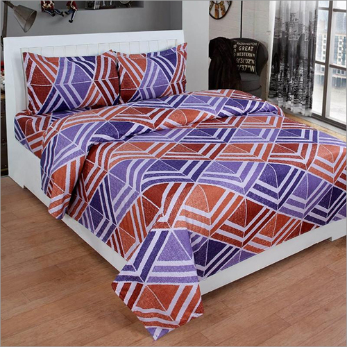Available In Different Color Poly Cotton Printed Bed Sheets