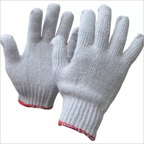 White And Also Available In Multicolor Cotton Hand Safety Gloves
