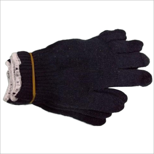 Black Cotton Hand Gloves
