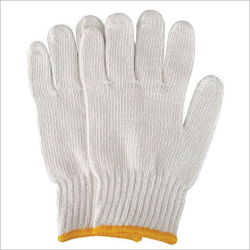 White Knitted Hand Gloves