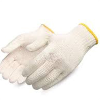 Full Finger Knitted White Glove