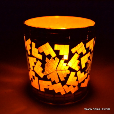 SparkStone Petite Mosaic Candle Cup