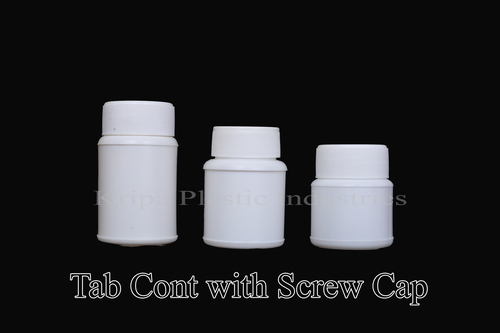 Tab Cont. with screw Cap By KRIPA PLASTIC INDUSTRIES