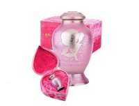 Pink Beautiful Rose Solid Brass Urn