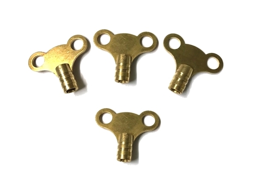 Brass Radiator Air Vent Key - Clock Type