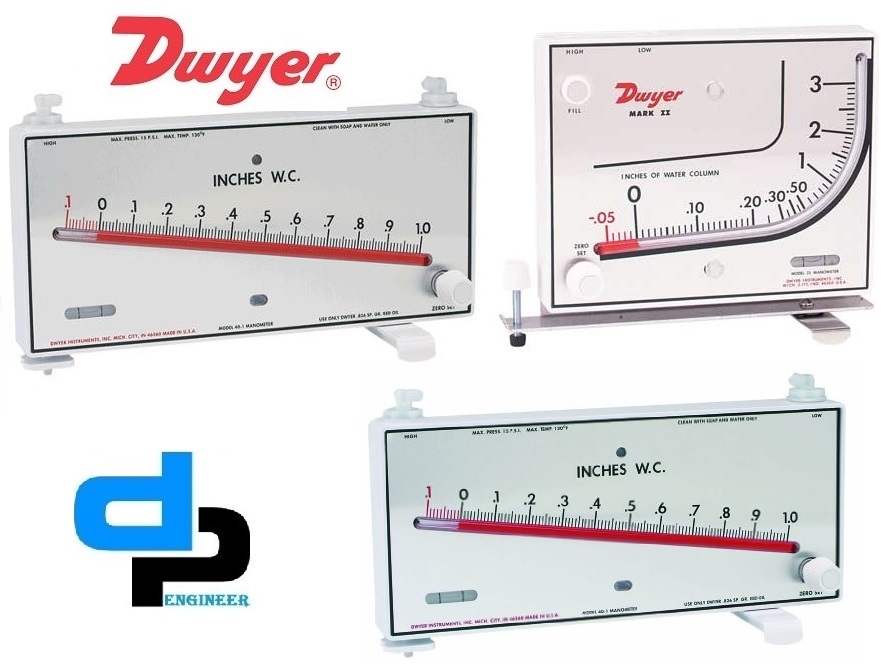 Dwyer Mark II 40-1 Series Mark II Molded Plastic Manometer
