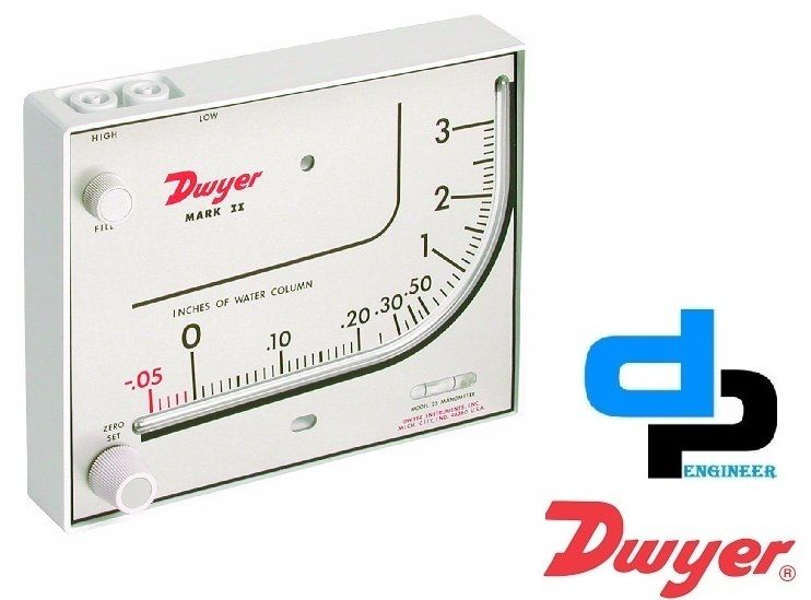 Dwyer Mark II 28 Series Mark II Molded Plastic Manometer