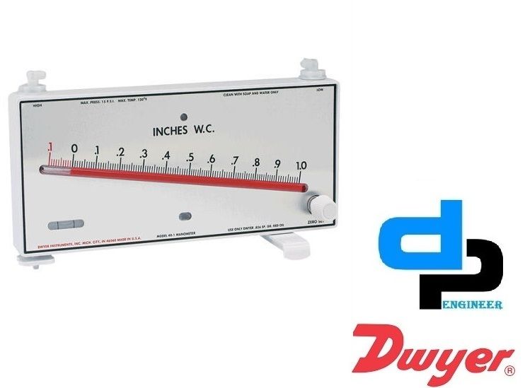 Dwyer Mark II Model 25 Manometer Range 0-3 Inches WC