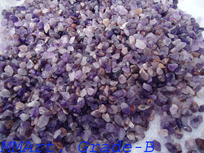 Crushed polished Amethyst Sand and grit 1-3 mm size low price  in Indian