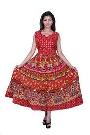 Printed Jaipuri Cotton Maxi Dress