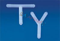 Connector T and Y Labappara - Polypropylene, T-Connector 6mm/8mm/10mm & Y-Connector 6mm/8mm/10mm , Crest & Valley Structure for Leakproof Grip