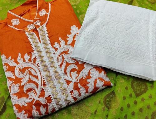 Fancy Cotton Embroidered Dress Material